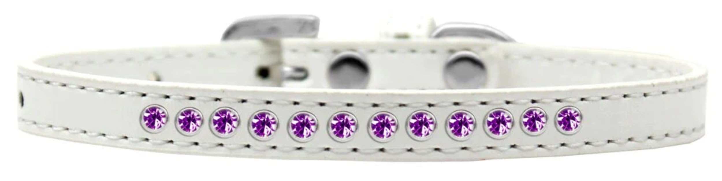 Dog, Puppy & Pet Fashion Collar, Purple Crystal Rimsets Aqua 8