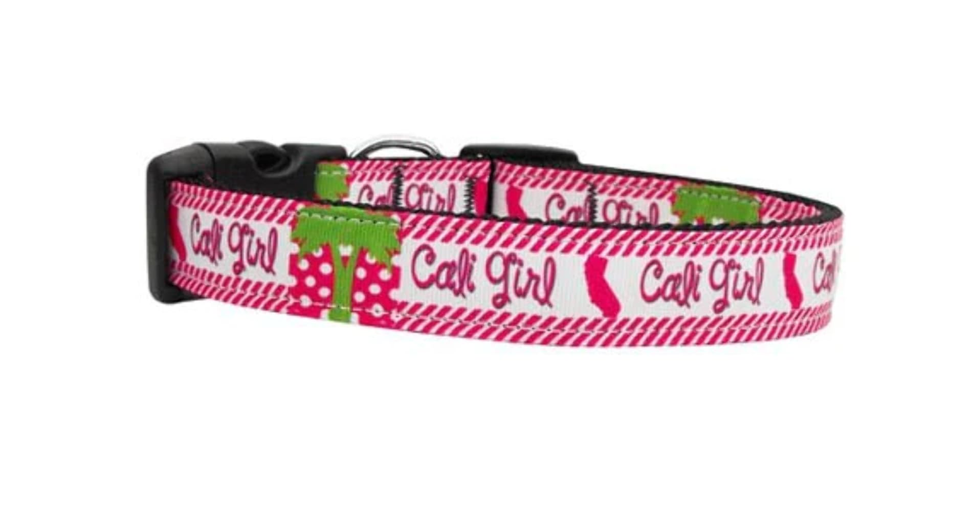 Pet Dog & Cat Nylon Collar or Leash, "Cali Girl" SM Collar