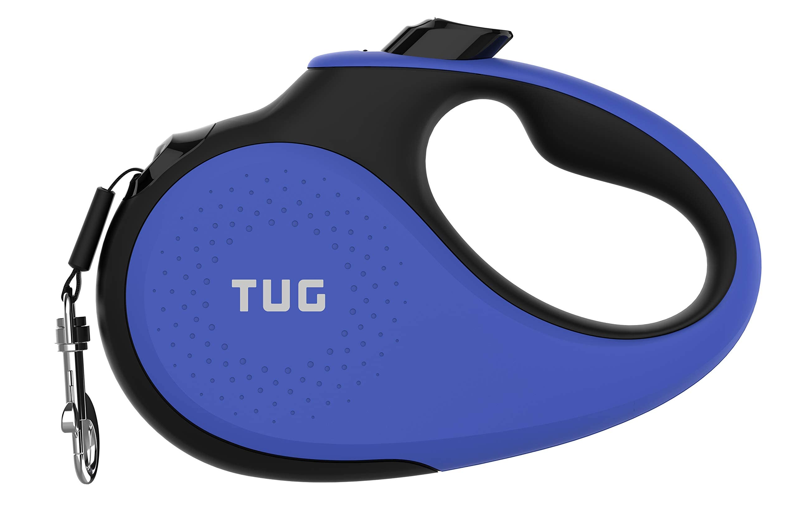 Tug 360?Tangle-Free Retractable Dog Leash With Waste Bag Dispenser (Small, Blue)