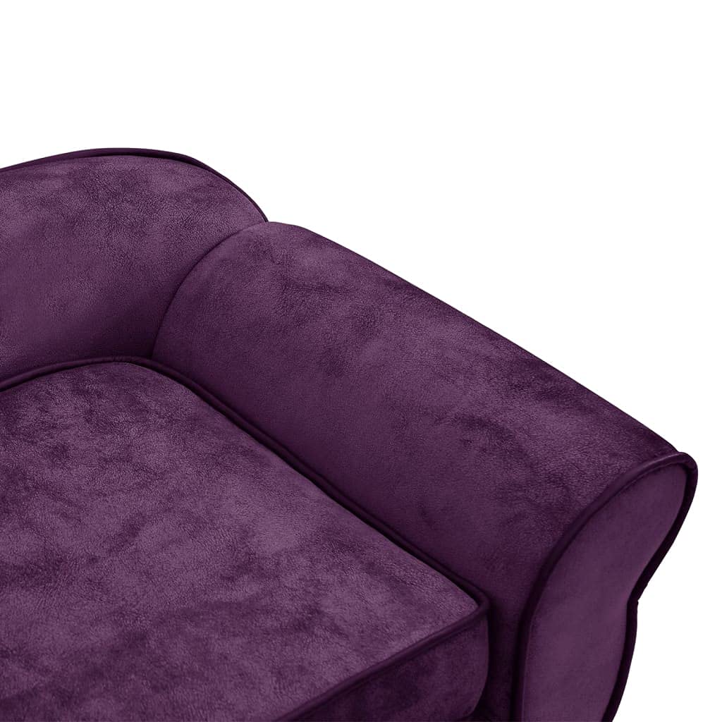 vidaXL Dog Sofa Burgundy 28.3x17.7x11.8 Plush