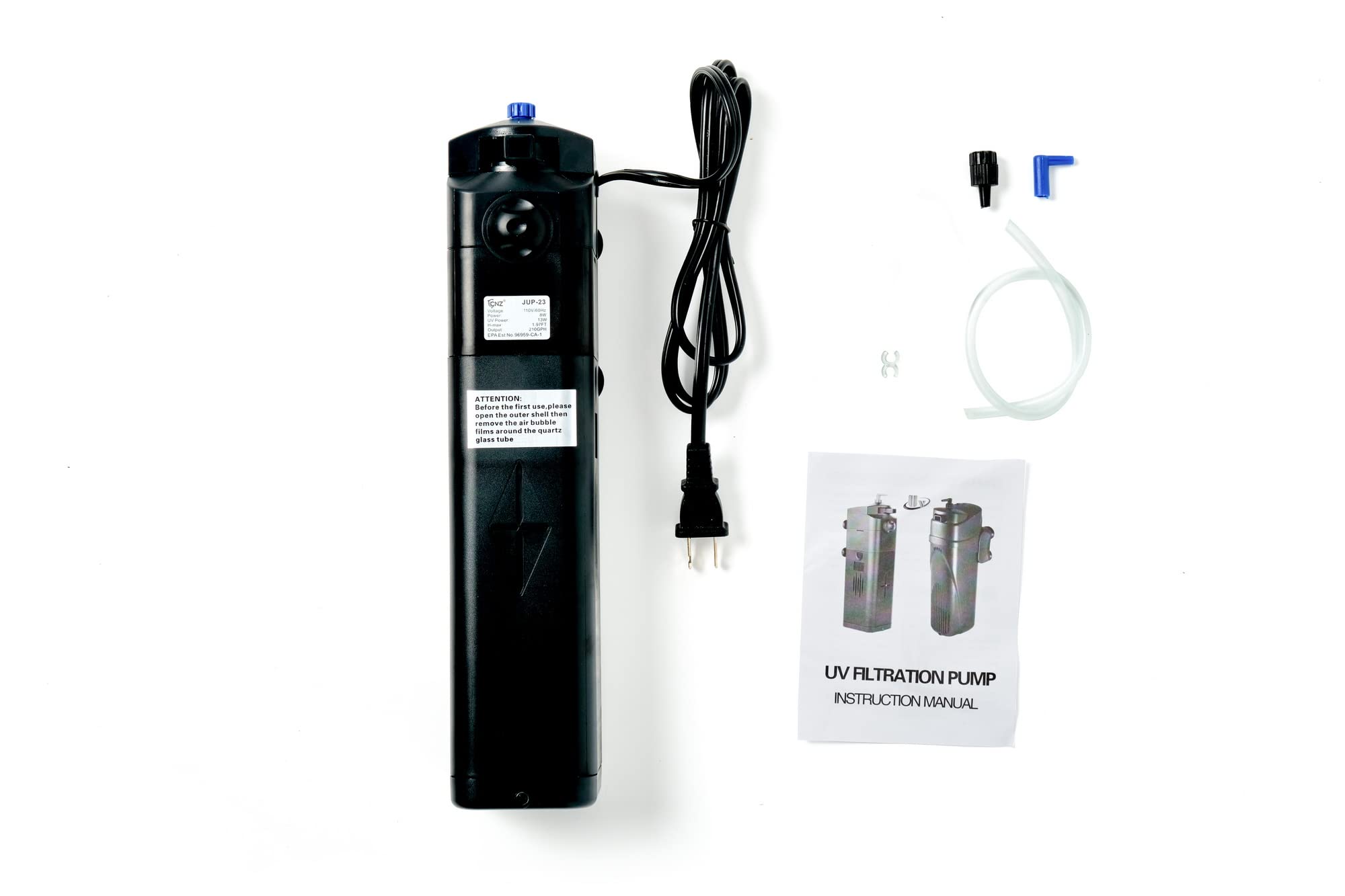 CNZ JUP-23 Submersible Power Head with 13W Sterilizer - Black