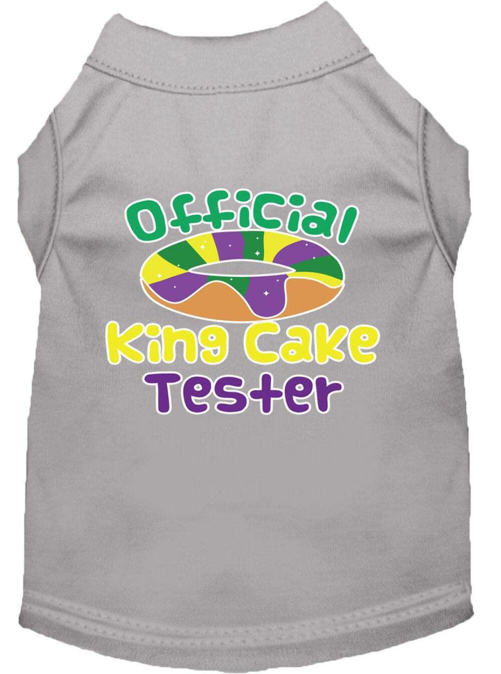 Mirage Pet Product King Cake Taster Screen Print Mardi Gras Dog Shirt Brown Lg