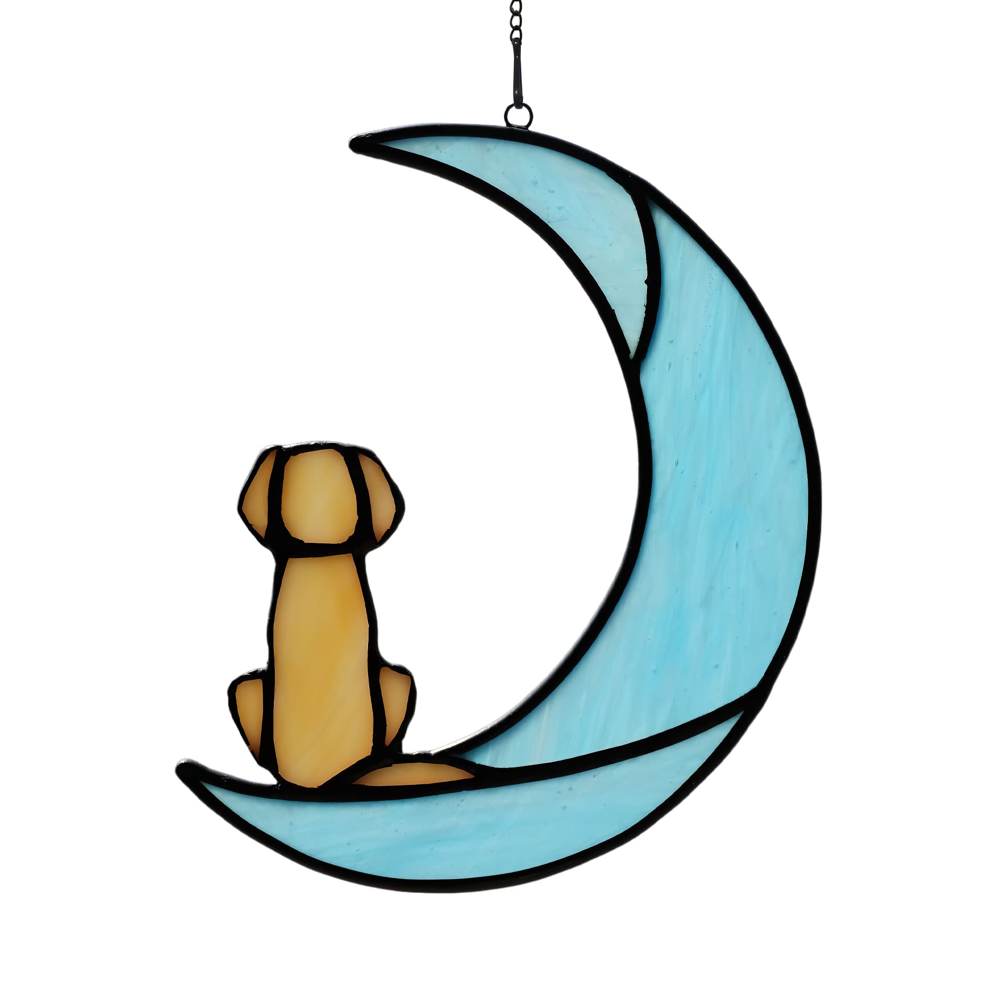 Boxcasa Dog Memorial Gifts For Stained Glass Window Hanging,Suncatcher For Window,Sympathy Gifts For Dog Lovers,Loss Of Pet Symp