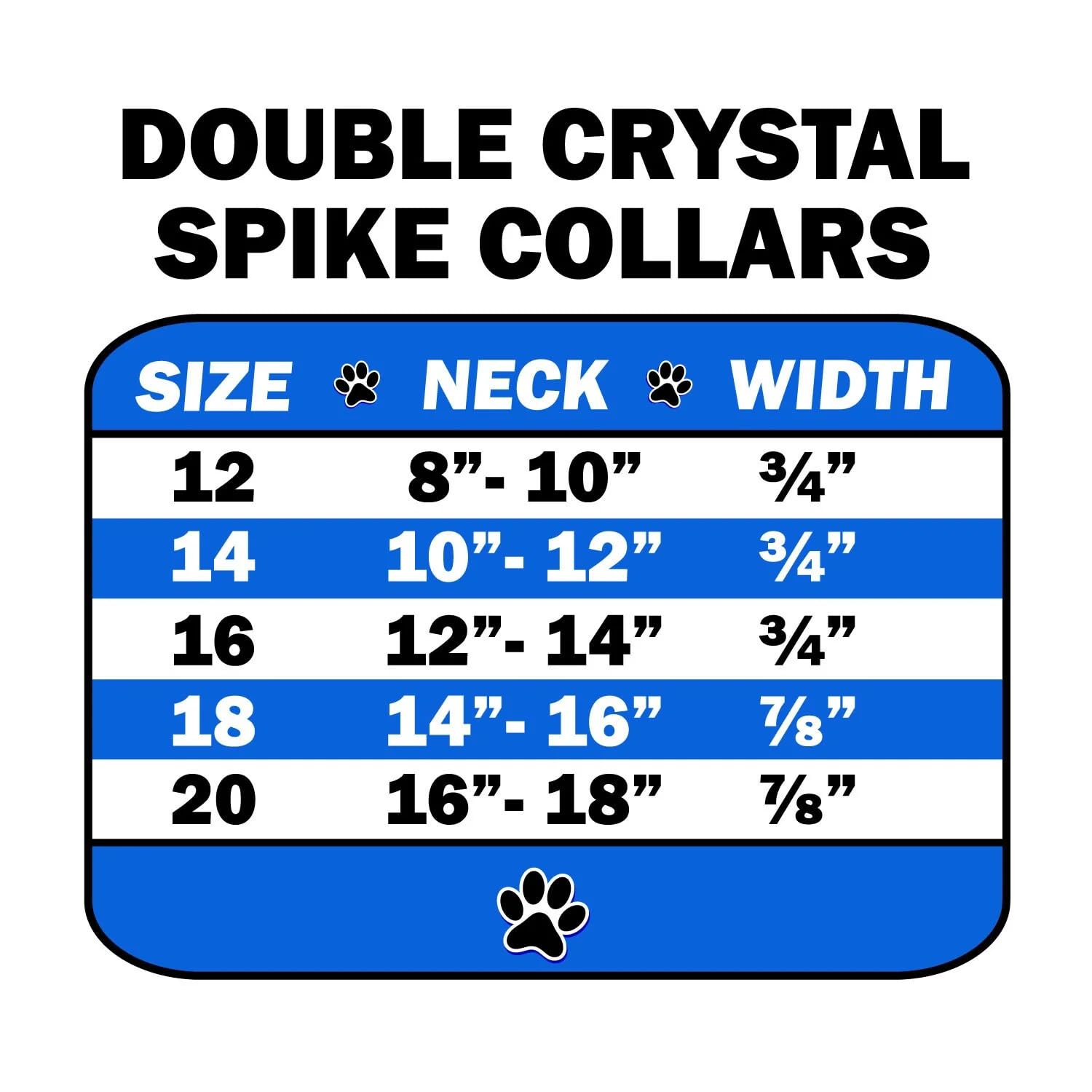 Dog, Puppy and Pet Ice Cream Collar, Double Crystal & Clear Spikes Pink 16