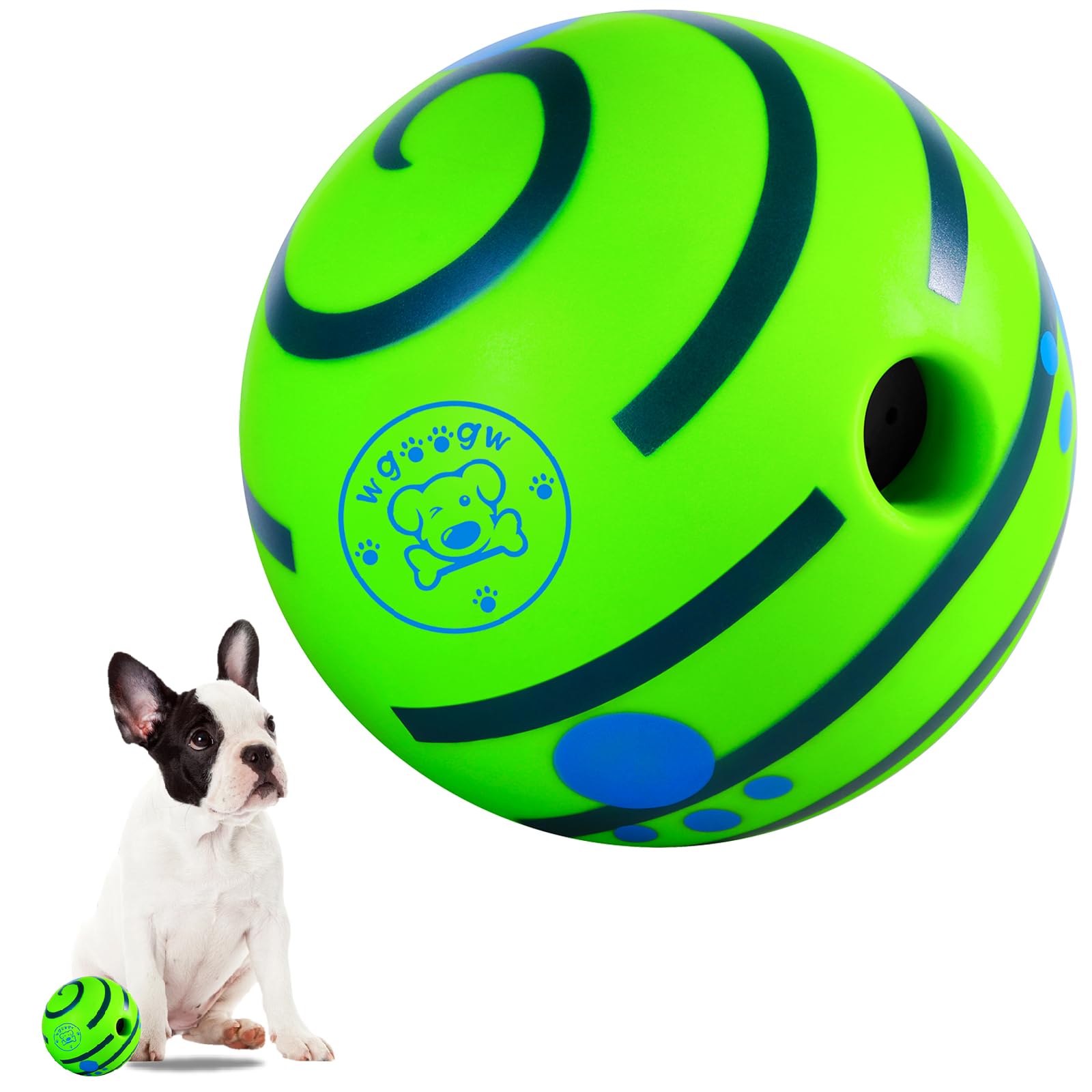 Squeaky Ball For Dogs, Interactive Dog Toys, Dog Toys For Small Dogs, Durable Wiggle Ball Dog Toy For Relieve Anxiety, Fun Engag