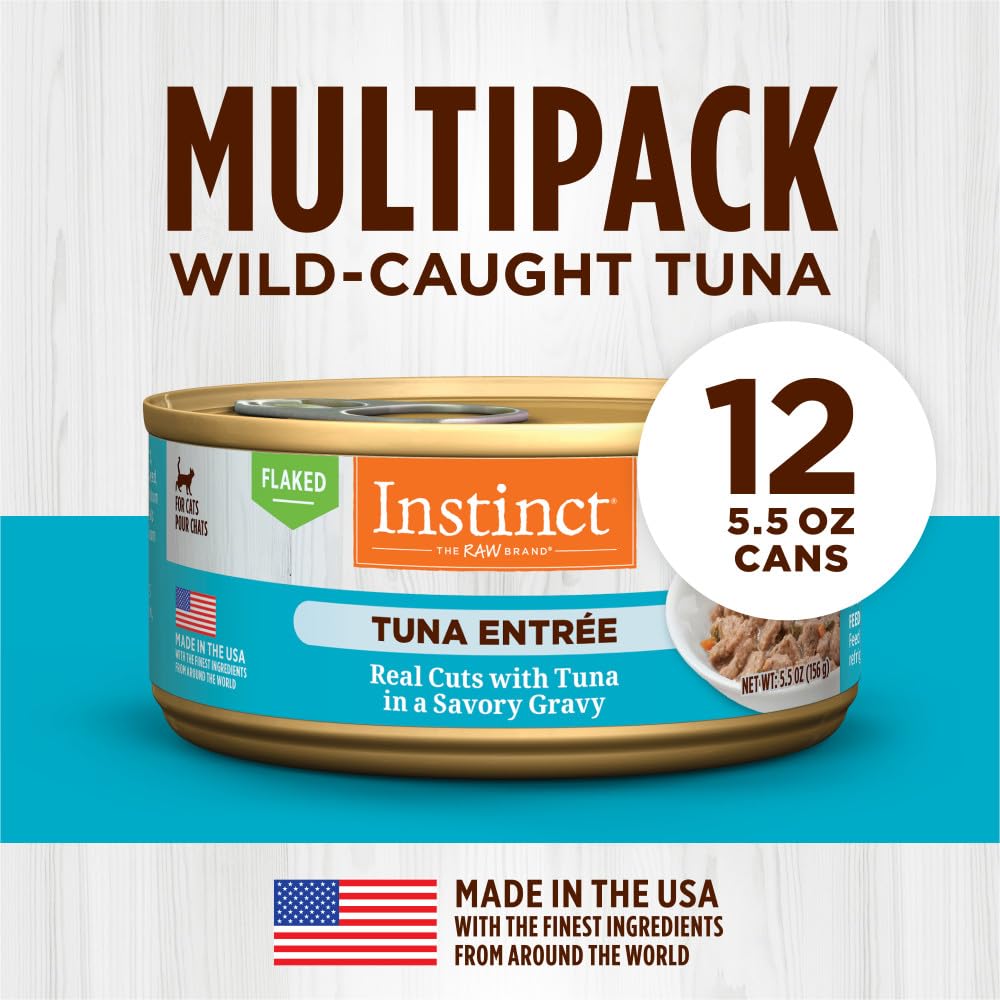 Instinct Flaked Tuna Entr  e Wet Cat Food 5.5 oz. Can