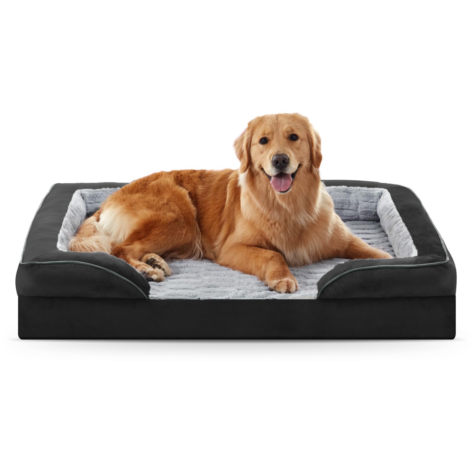 Furtime Orthopedic Dog Bed For Extra Large Dogs - Xl Washable Dog Sofa Bed Large, Supportive Foam Pet Couch Bed With Removable W