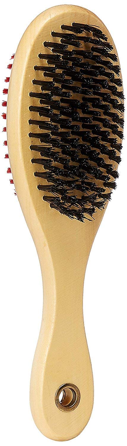 Woofy Double Sided Wooden Handle Double Sided Brush For Dogs, Cats, Puppy And Kittens  (Soft BrushLarge) | Shedding Tool Remov