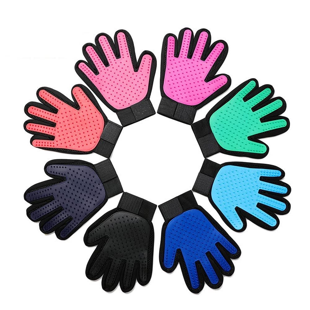 Rvpaws Pet Gloves Pet Grooming Glove Pet Hair Remover Pet Brush Dog Cat Hair Brush Cat Hair Bathing Soft And Comfortable Gatos (