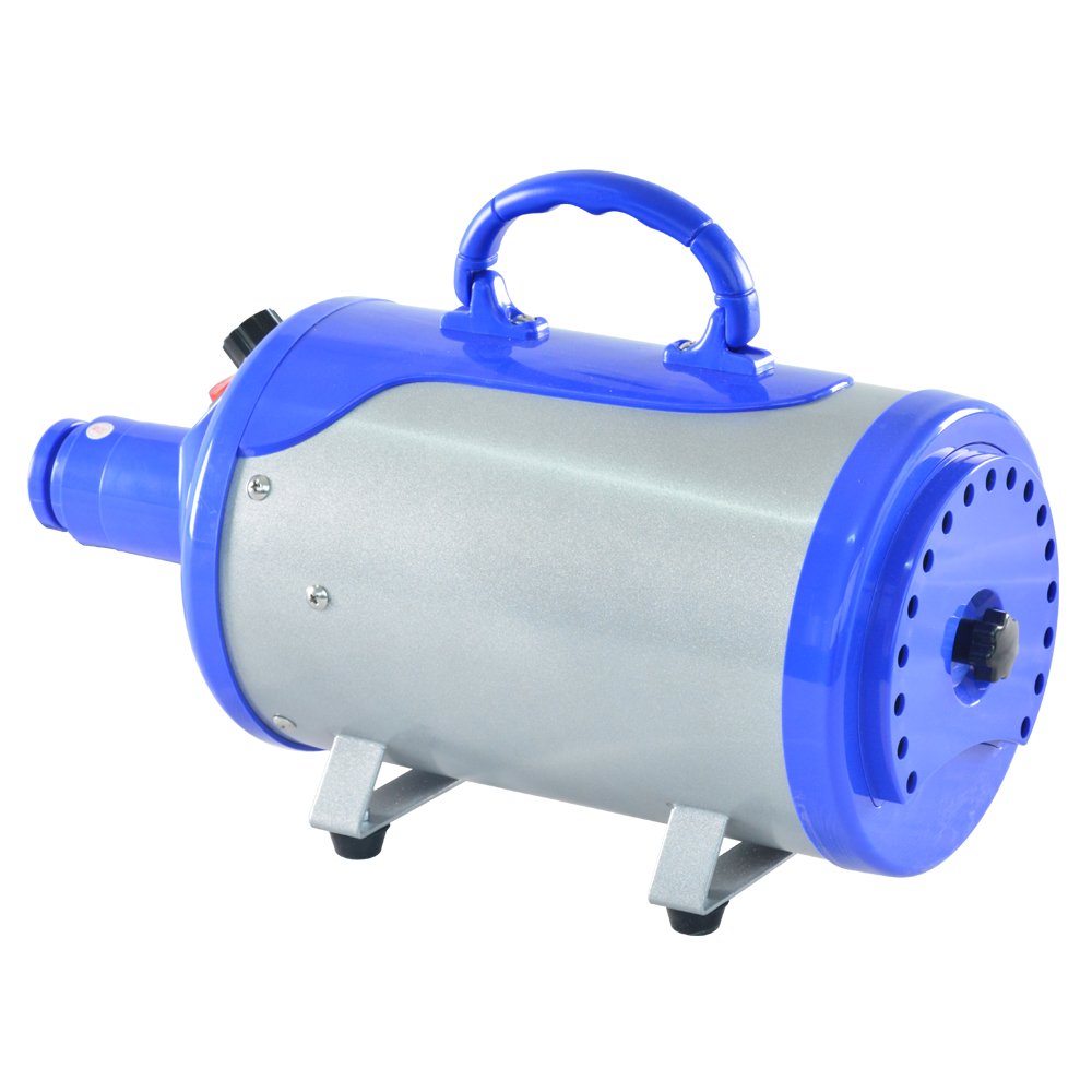 SHELANDY Pet Hair Force Dryer Blower with Heater, Blue, Model STL-1902, Copper Material, 1 Unit