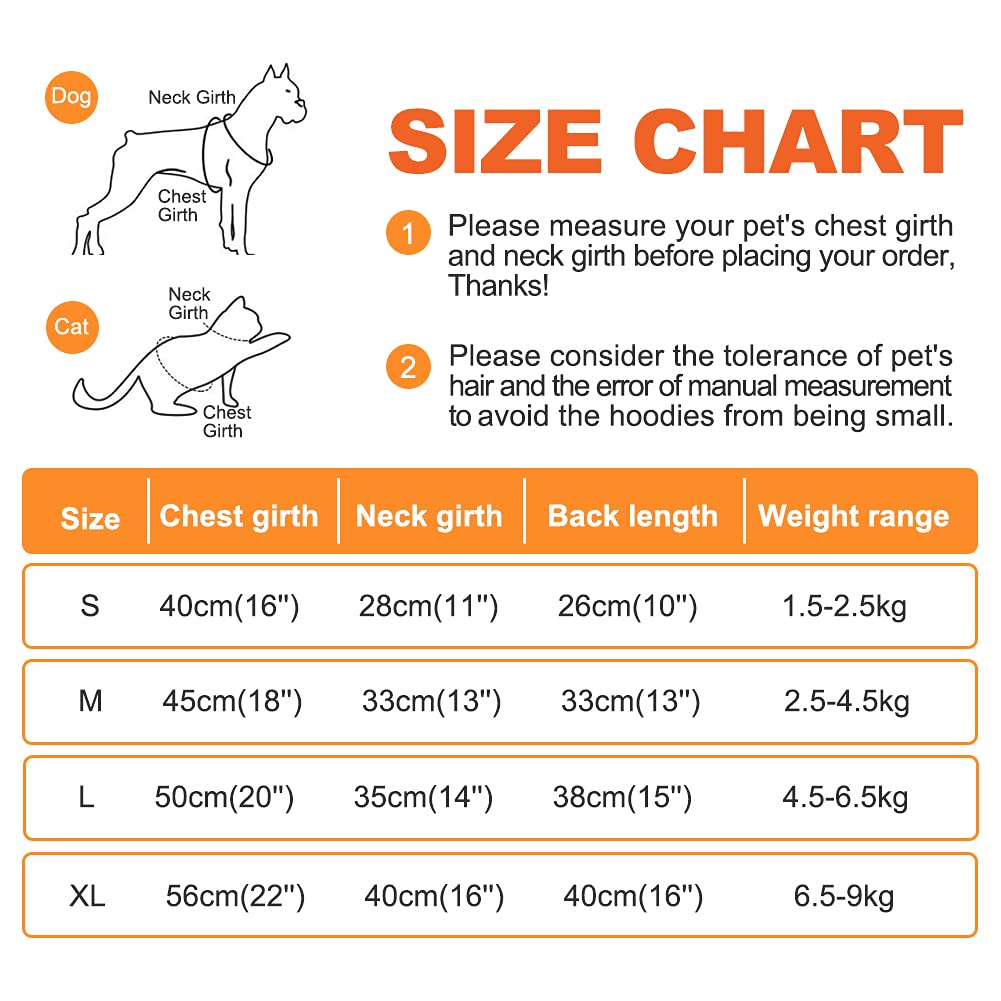 Feimax Dog Hoodie Clothes Warm Hoodies Coat Pet Winter Hooded Puppy Sweaters Adjustable Sweater Shirt For Small Medium Dogs Doggy Hoody Shirts Outfits (Grey, Small)