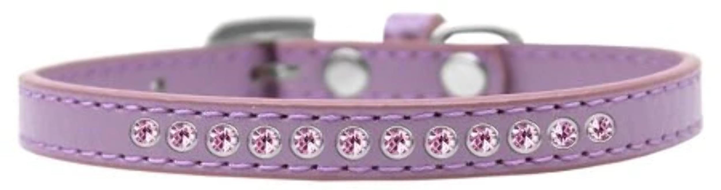 Dog, Puppy & Pet Fashion Collar, Light Pink Crystal Rimsets Light Pink 14