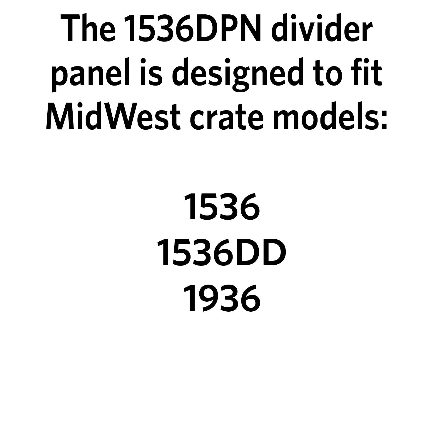 MidWest Homes for Pets Dog Crate Divider Panel, 22.13"L x 22.05"W x 0.60"H, Black, Fits 36-Inch Crate Models 153
