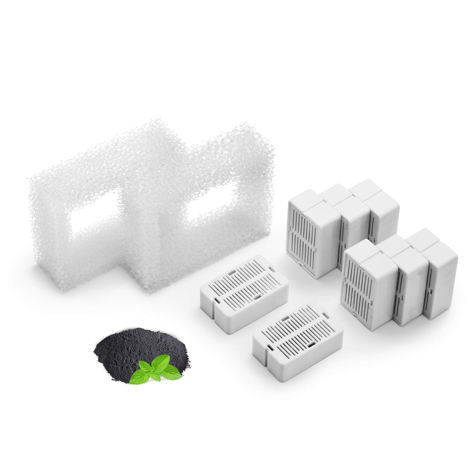 iPettie Replacement Filters for 360 Stainless Steel Pet Water Fountain or Cupcake Pet Drinking Fountain, Includes 8 Carbon Filte
