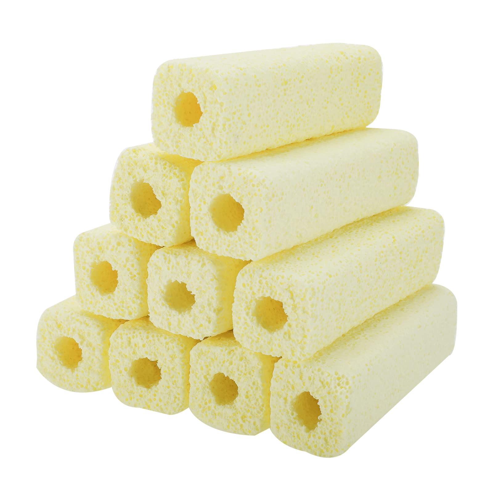 Realplus 3.8'' Long Large Aquarium Filter Media, 100Pcs Ceramic Bio Media Blocks For Sump Tank Pond Fish Tank