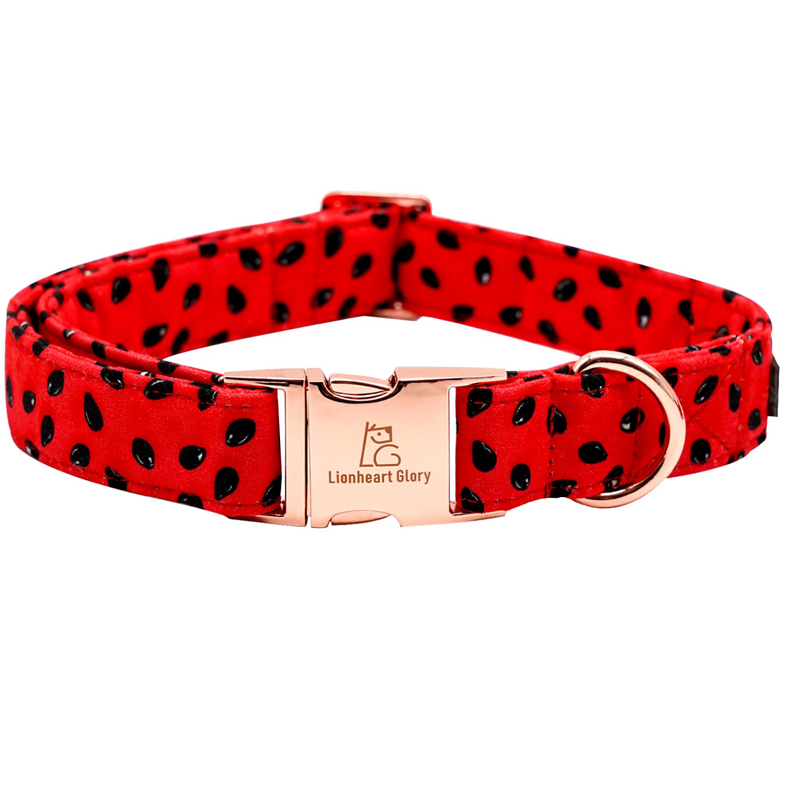 Lionheart Glory Watermelon Print Dog Collar - Soft, Durable, Adjustable For Small Dogs - Spring/Summer