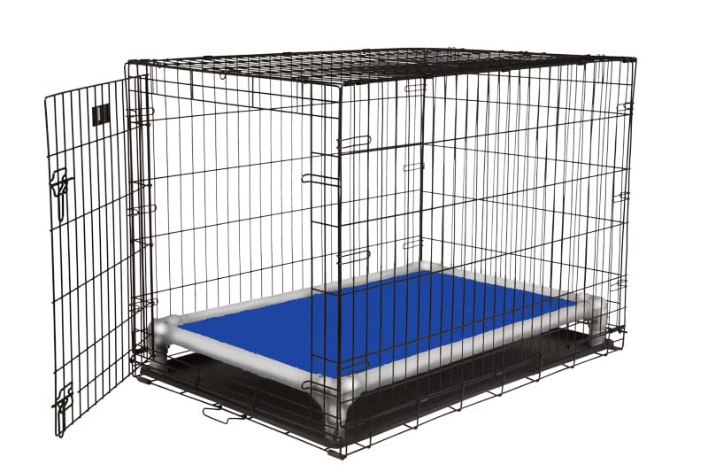 Kuranda Chewproof Crate Bed - Silver Aluminum - 35'' x 23'' - Vinyl - Royal