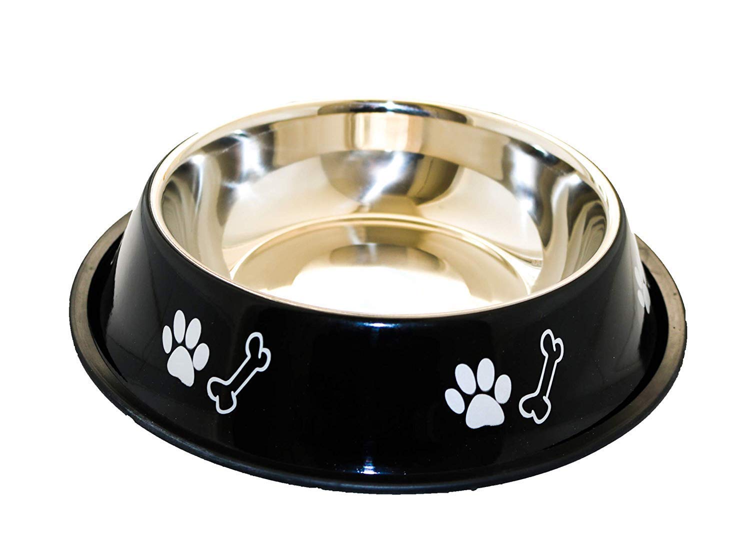 Sage Square Dog Stainless Steel Bowl With Anti Skid/Slip Rubber Base For Food And Water With Squeaky Pet Toy For Pets, Dogs, Pup