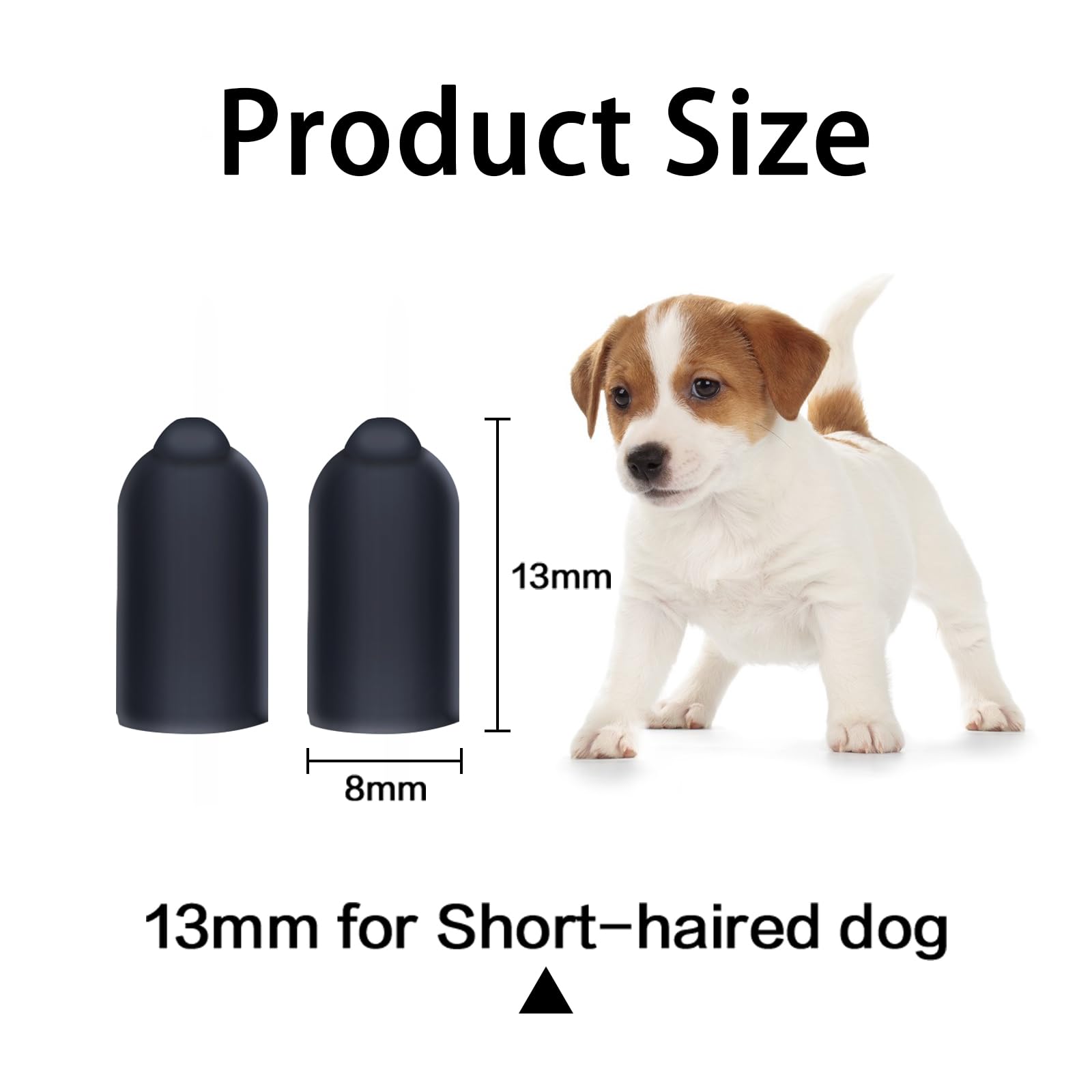 Sliverdew Shock Collar Rubber Tips, 24 Pieces, 13mm Black Conductive Sleeves for Dog Training Collars and Anti Bark Collars