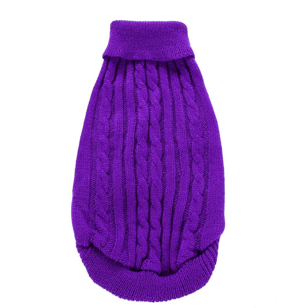 Dog Sweater, Warm Pet Sweater, Dog Sweaters For Small Dogs Medium Dogs Large Dogs, Cute Knitted Classic Cat Sweater Dog Clothes Coat For Girls Boys Dog Puppy Cat (Xxxl, Purple)