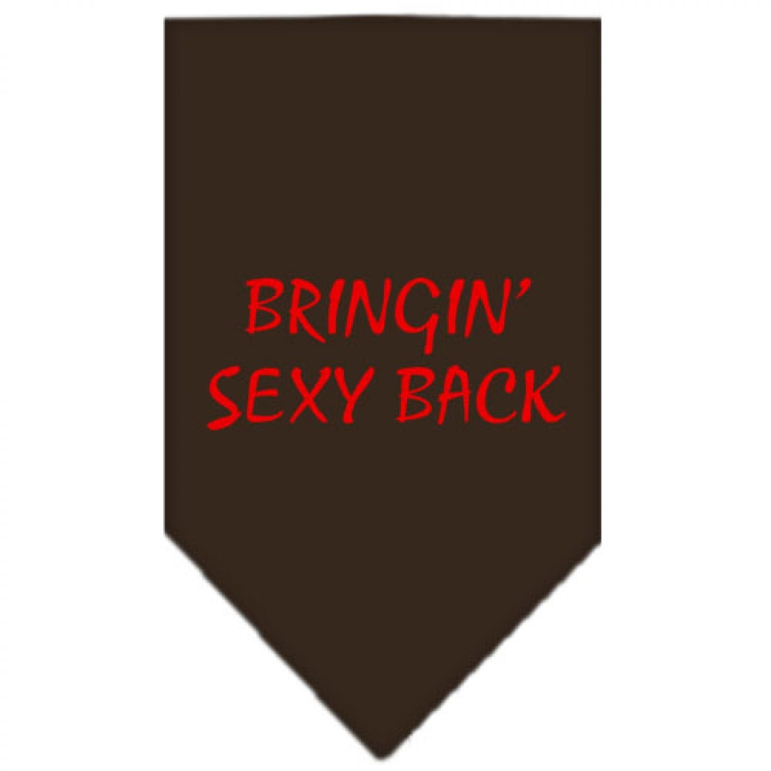 Mirage Pet Products Bringin Sexy Back Screen Print Bandana for Pets, Small, Cocoa