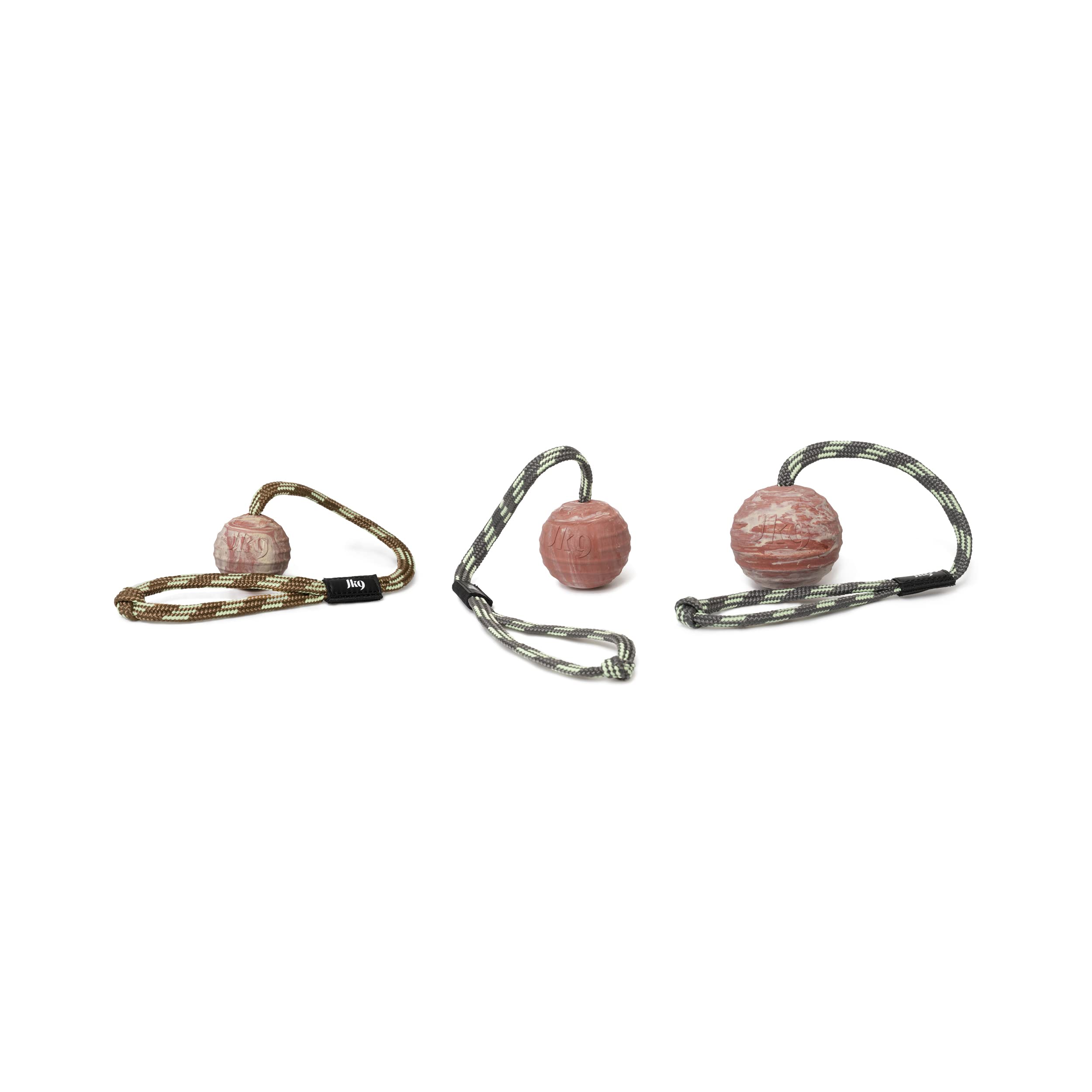 Julius-K9 Idc Natural Rubber Ball With Closable Handle, Horizontally Grooved, 60 Mm