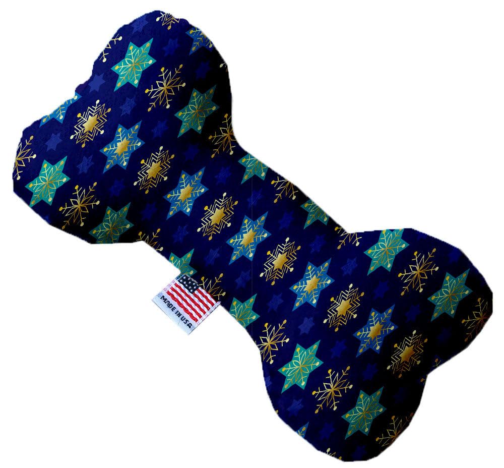 Pet and Dog Plush Heart or Bone Toy, "Hanukkah Group" (Available in different sizes, and 8 different pattern options!) SODavids + Snowflake 10" Plush Bone