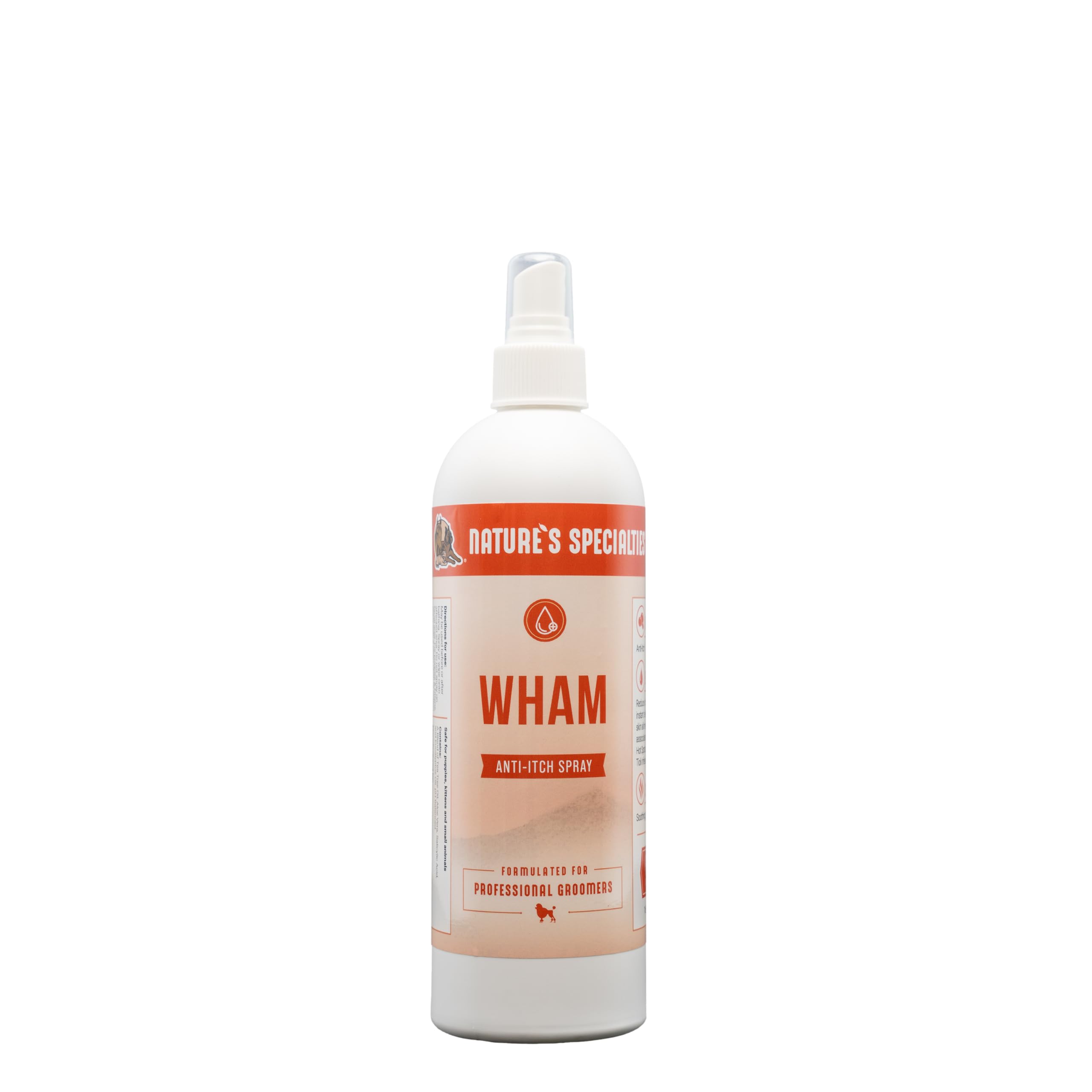 Natures Specialties Wham Anti-Itch Medicated Dog Spray for Pets, Ready to Use, Instant Relief, Soothing, Sensitive Skin, Scratc