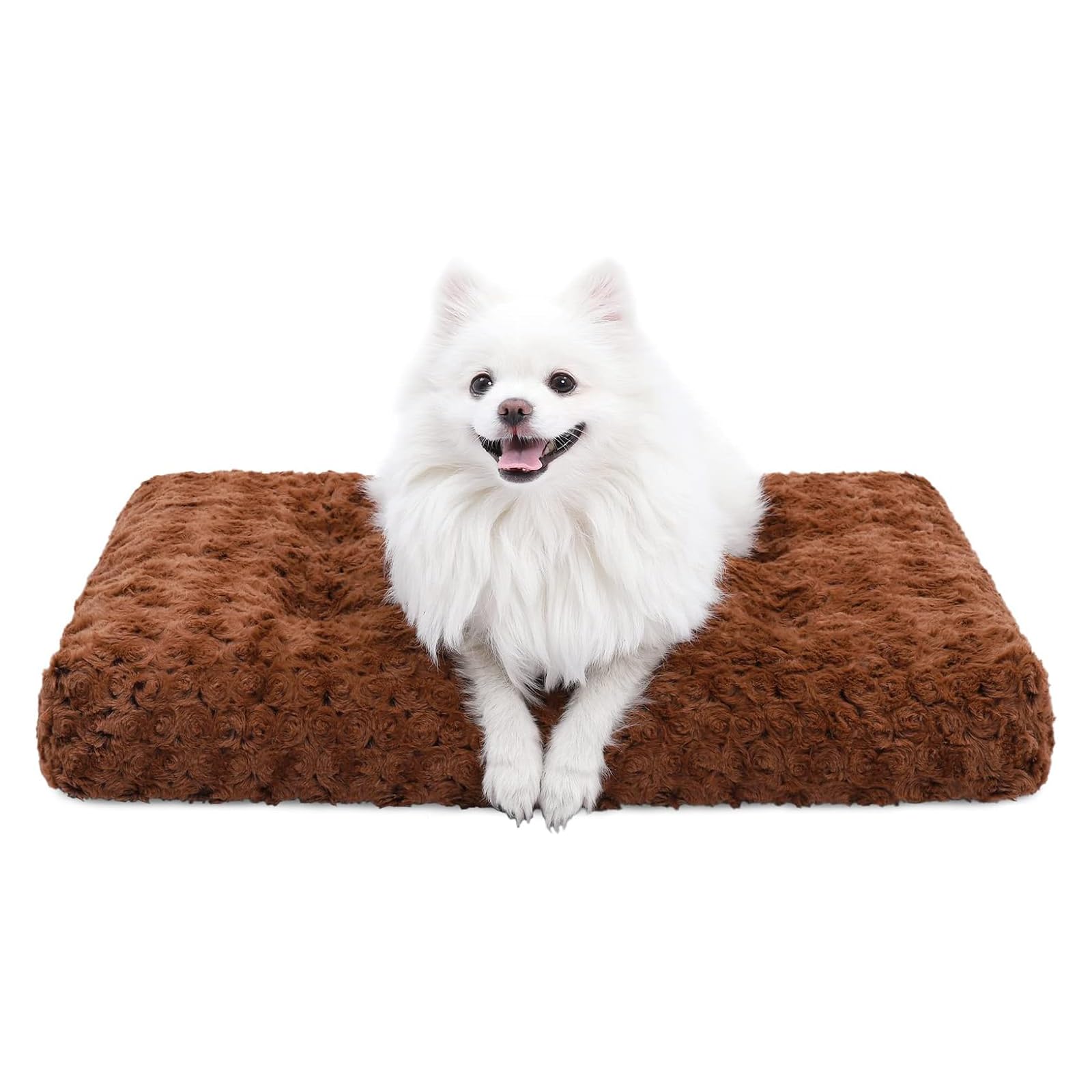 KSIIA Washable Dog Bed Deluxe Plush Dog Crate Beds Comfy Kennel Pad Anti-Slip Pet Sleeping Mat for Large, Jumbo, Medium, Small D