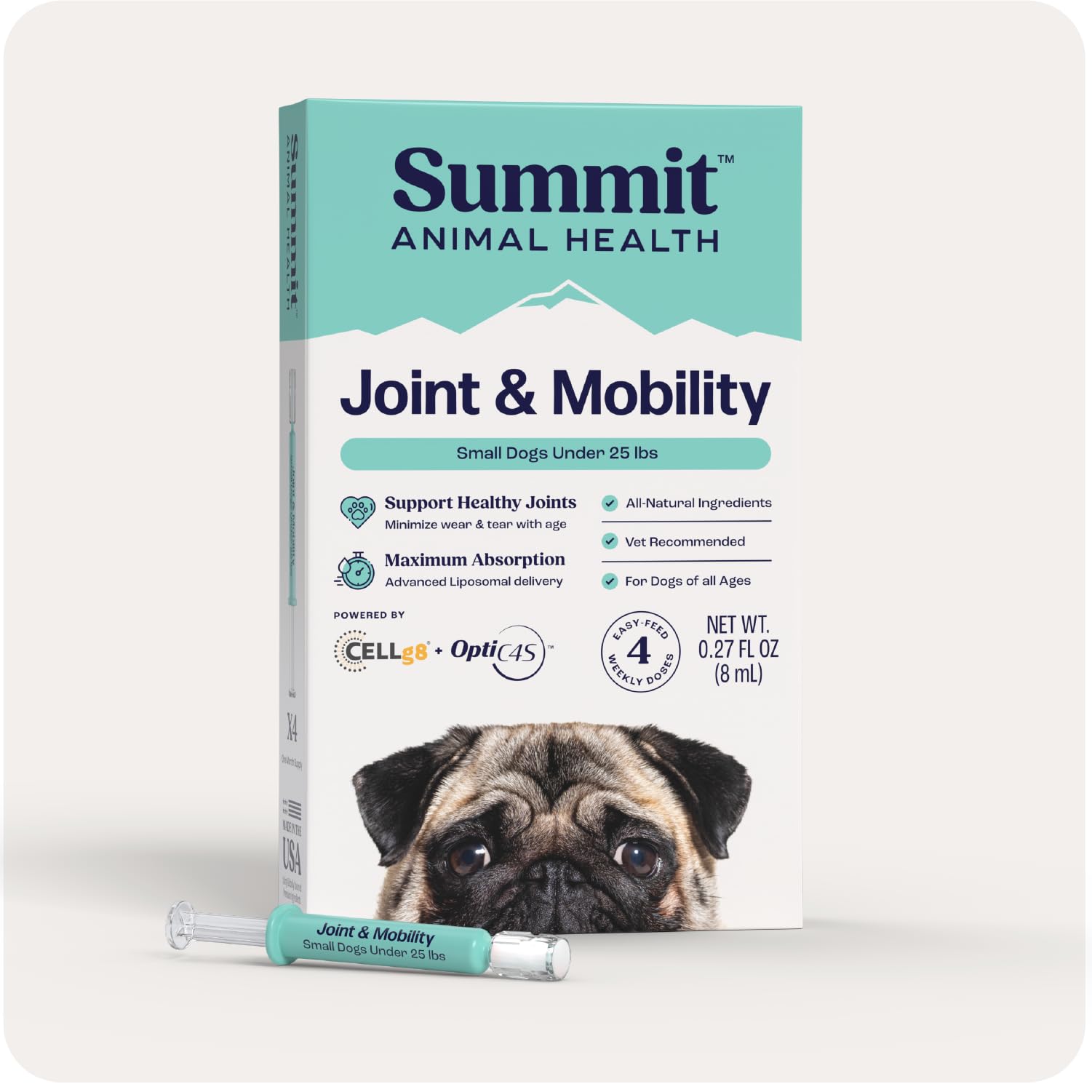 Summit Canine Joint and Mobility Supplement for Small Dogs (Previously Lift), All Natural Liquid Chondroitin with Liposomal Deli