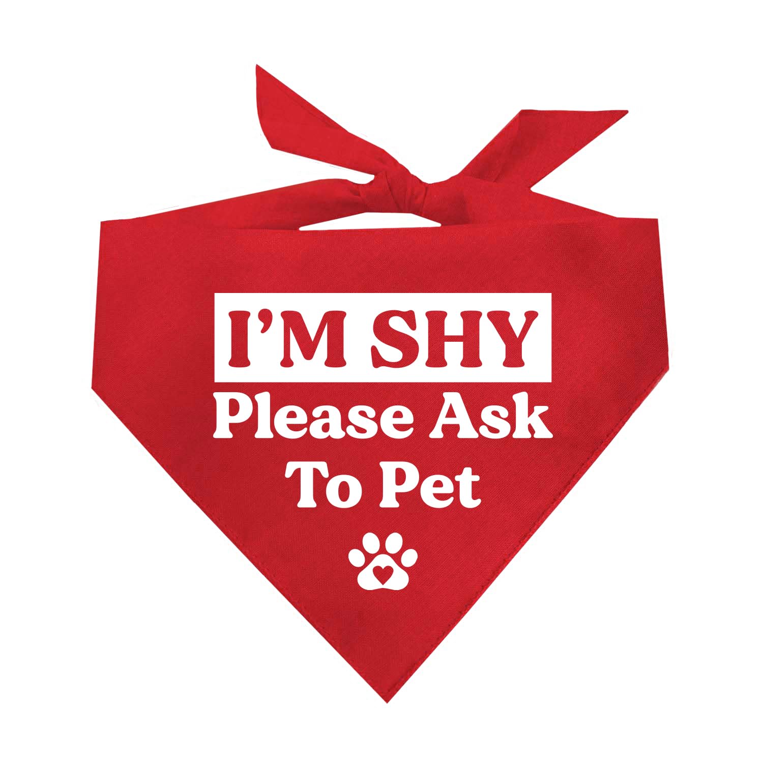 I'M Shy Please Ask To Pet Dog Bandana (Red, Xs 590)