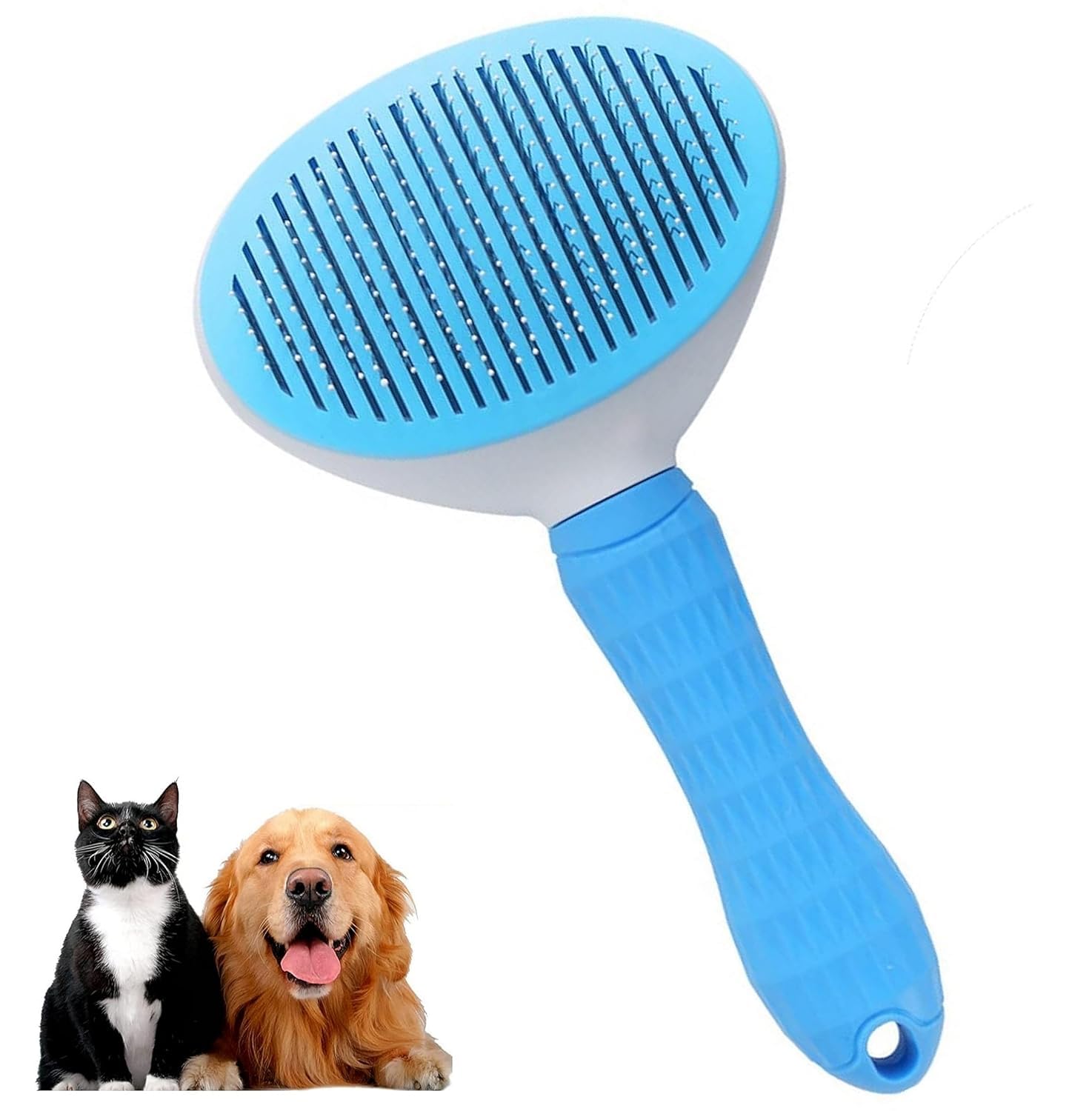 Psk Pet Mart Pet Grooming Self Cleaning Slicker Brush Shedding Brush For Dogs And Cats  Easy To Remove Loose Undercoat, Pet Mas