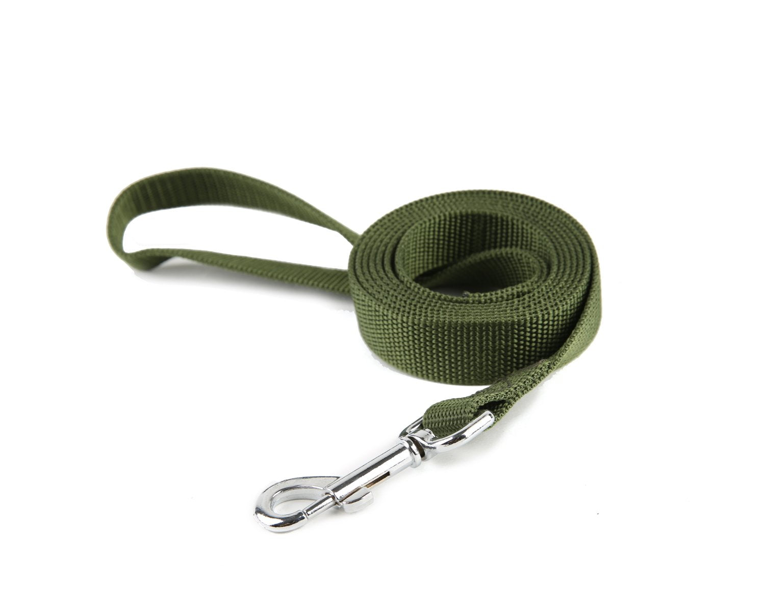 Strong Durable Nylon Dog Training Leash, Traction Rope, 4Ft /5 Foot /6 Feet Long, 5/8 Inch 3/4 Inch 1 Inch Wide, For Small And Medium Dogs (1'' X 8 Ft, Green)
