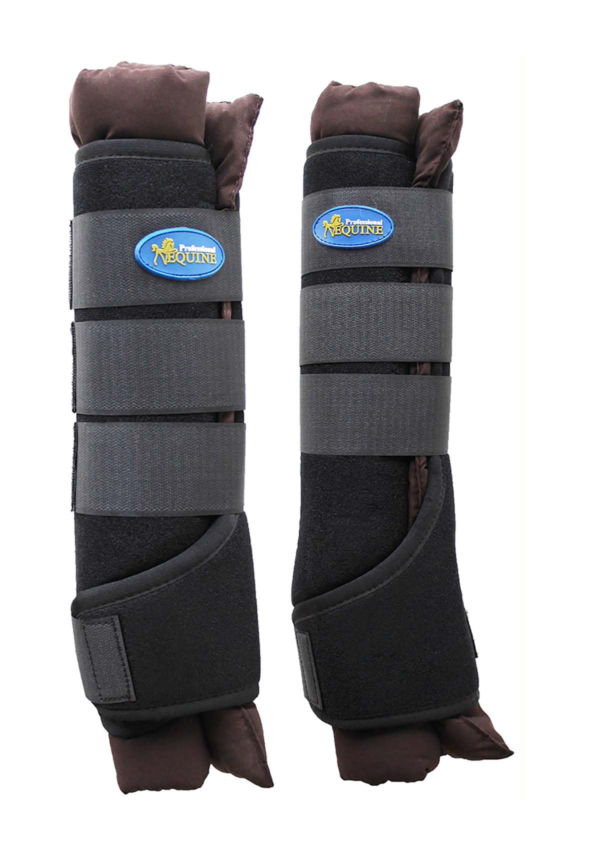 Professional Equine Horse Stable Shipping Boots Wraps Front Rear 4 PK Leg Care Brown 4120BR