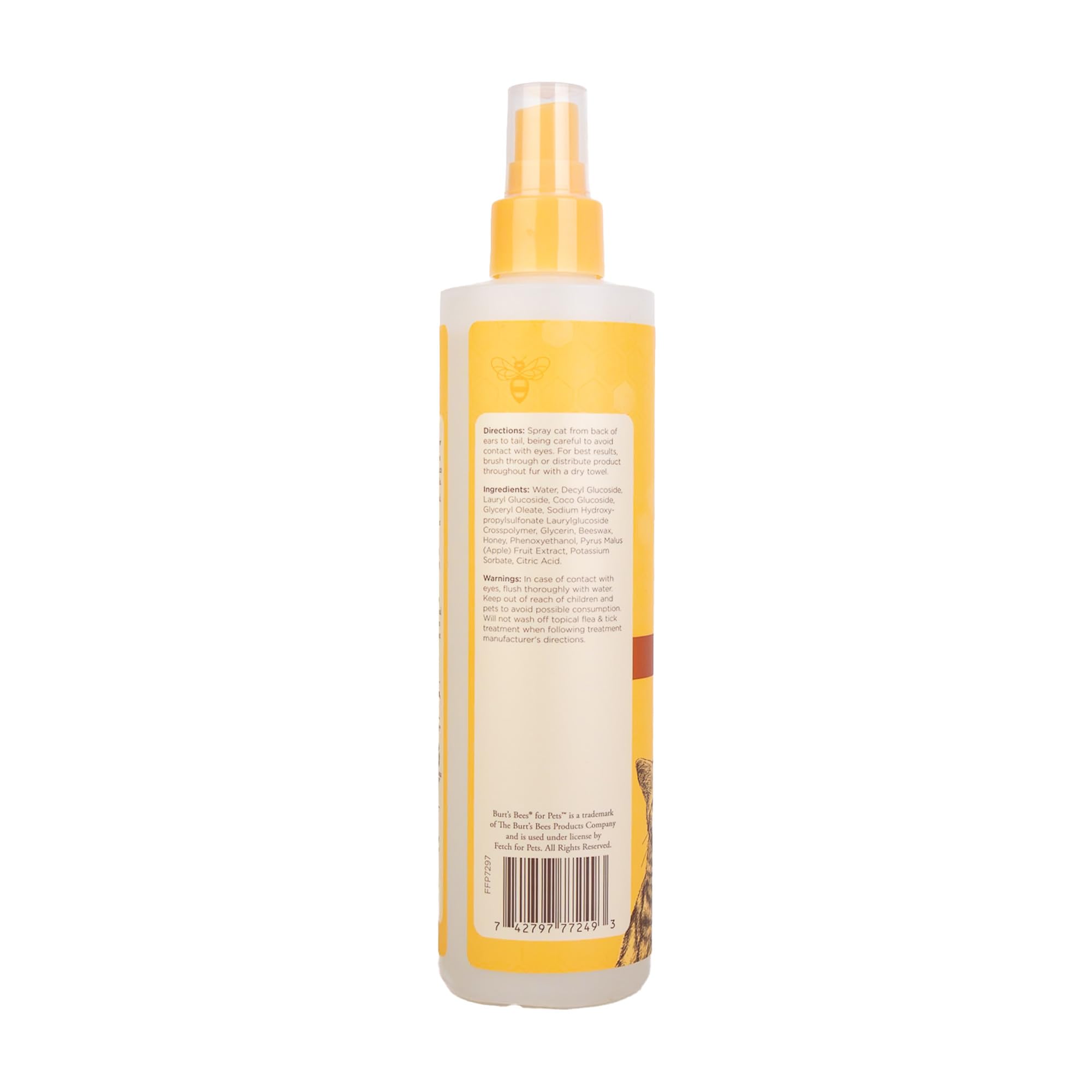 Burt's Bees Waterless Cat Shampoo with Apple & Honey, 10 Fl Oz - 2 Pack, Cruelty Free, Sulfate & Paraben Free, pH Balanced, Made in