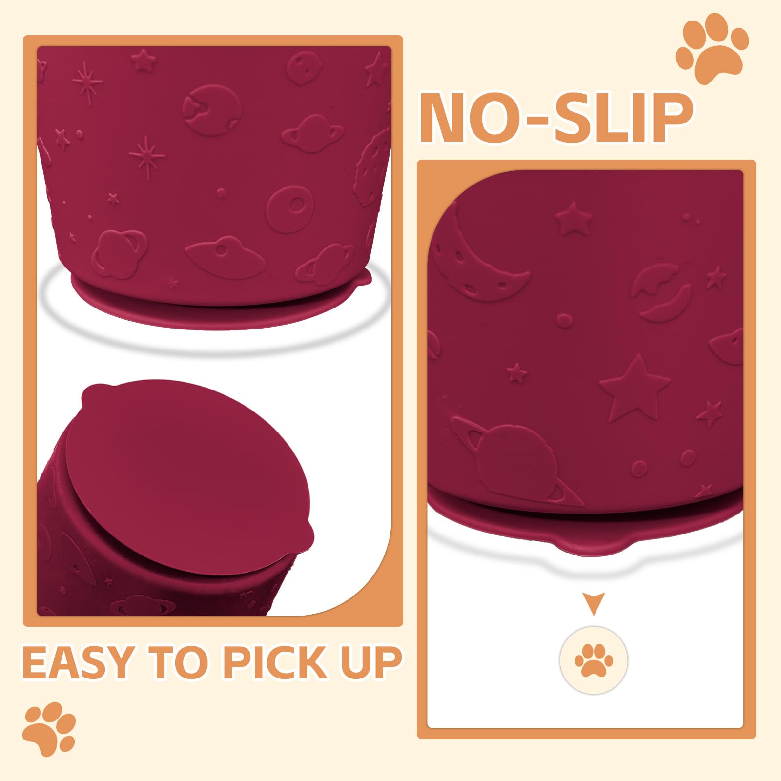 Dog Lick Bowl with Brush and Scraper, Anxiety Relief Silicone Slow Feeder Treat Dispenser, Anti-chocking Pet Dish, Non-Slip Inte