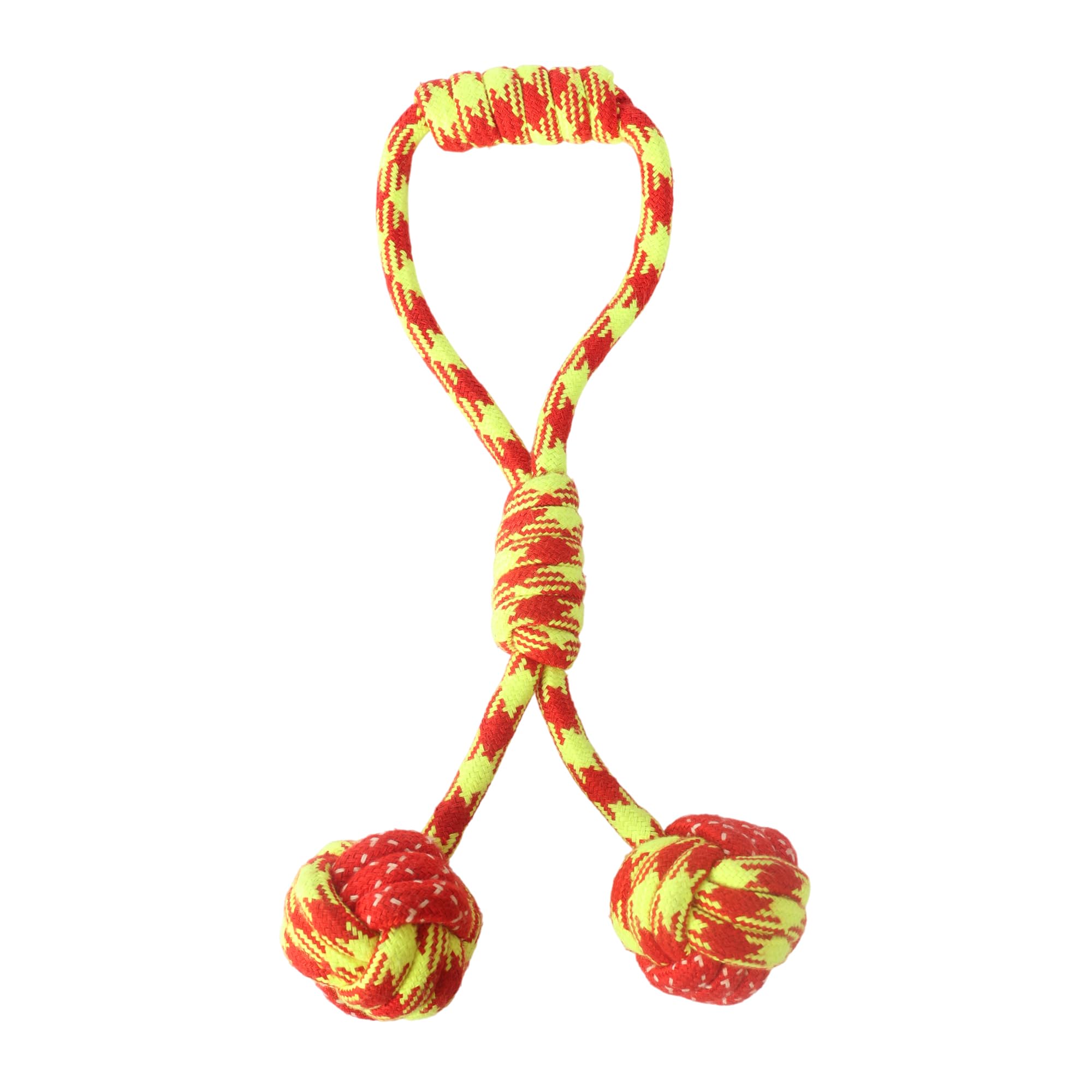 Neelja Puppy Rope Ball Toy For Small Dogs | Cotton Teething & Chew Toy For Puppies | Keeps Dogs Happy & Well (Red)