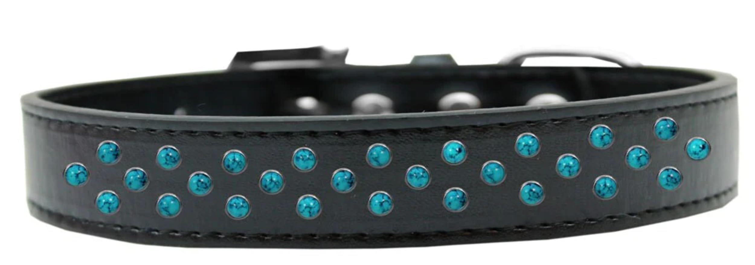 Dog, Puppy & Pet Fashion Collar, Southwest Turquoise Pearl Rimsets Sprinkles - 18 - Black