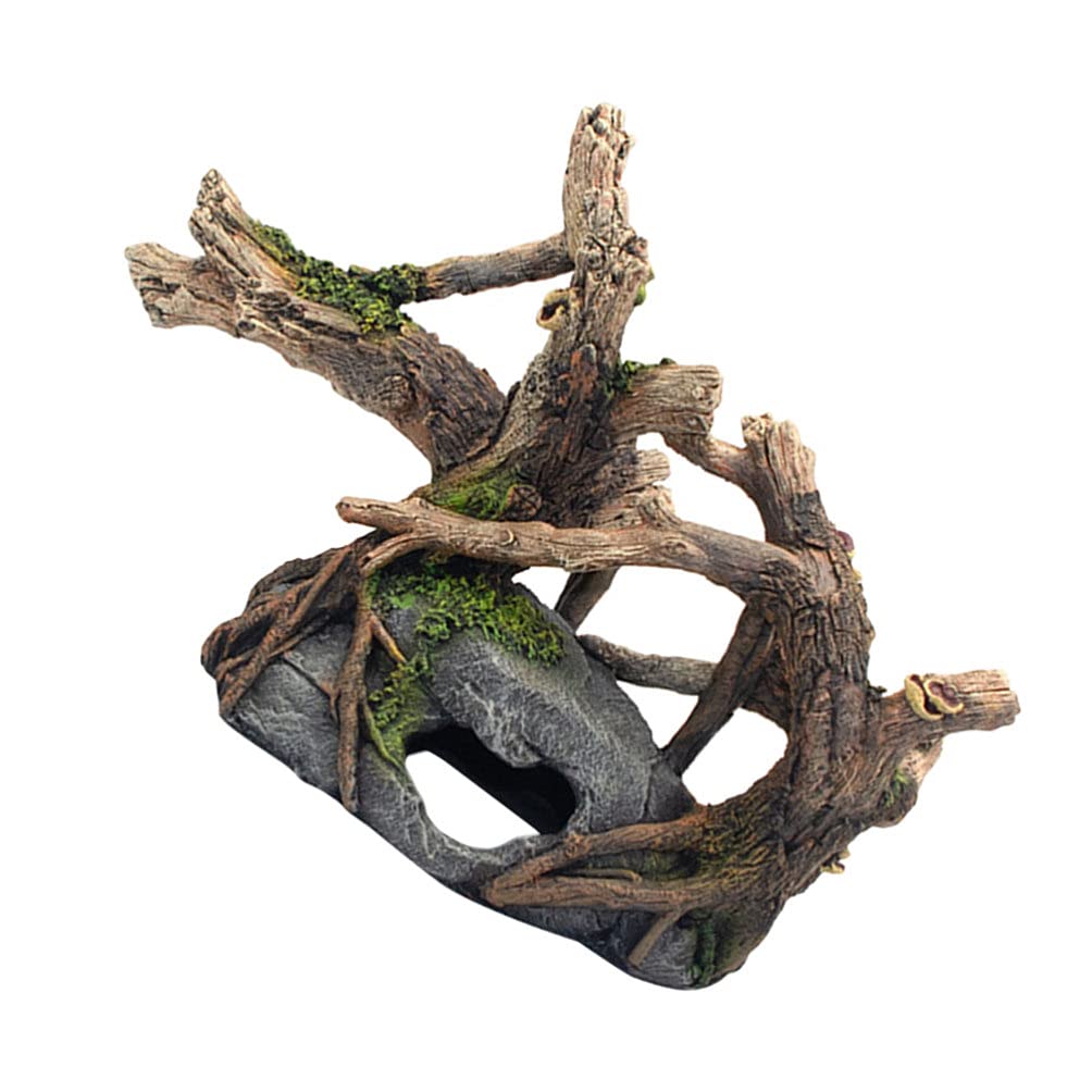 Balacoo Aquarium Driftwood Log Decoration Resin Reptile Branches Terrarium Wood Aquarium Trunk Driftwood Tree Fish Tank Log Deco