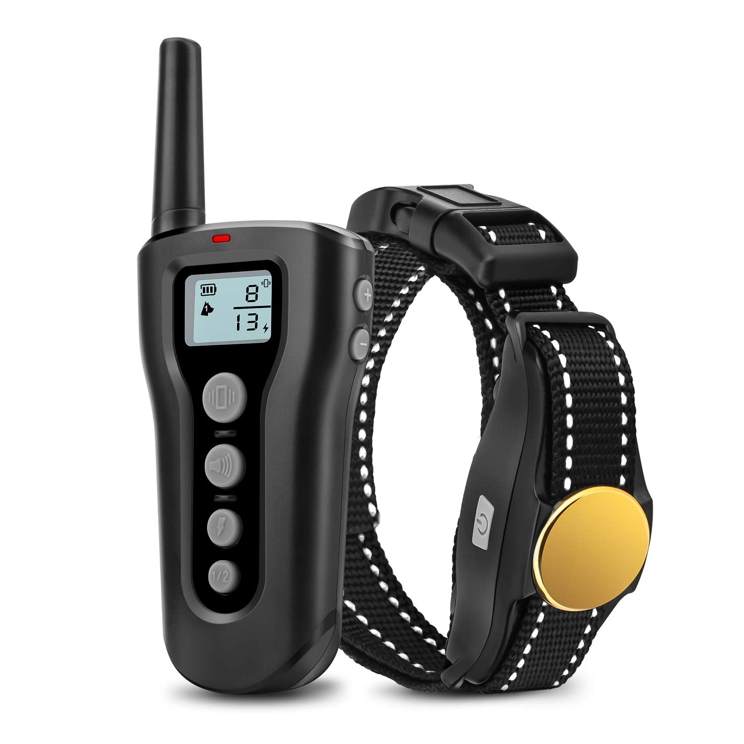Dog Training Collar Upgraded 300m Remote Rechargeable Waterproof Electric Shock Collar with Beep Vibration Shock for Small Mediu