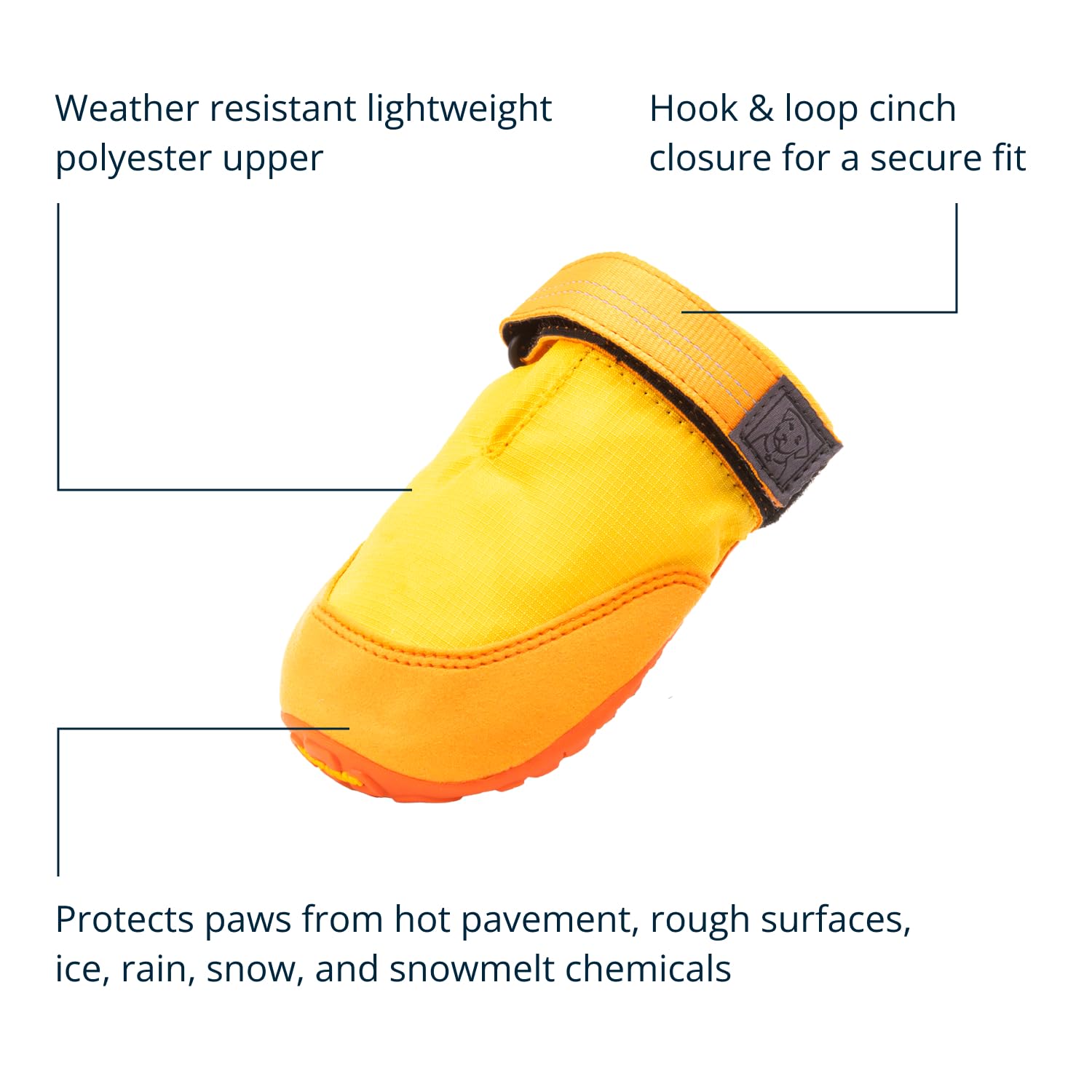 Ruffwear Summit Trex Dog Shoes, All-Season Paw Protection, 3.25", Sunrise Yellow, Durable Non-Slip Grip, Model P15402-715325