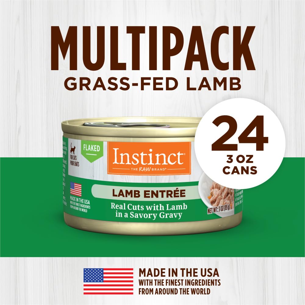 Instinct Flaked Lamb Entr  e Wet Cat Food 3 oz. Can