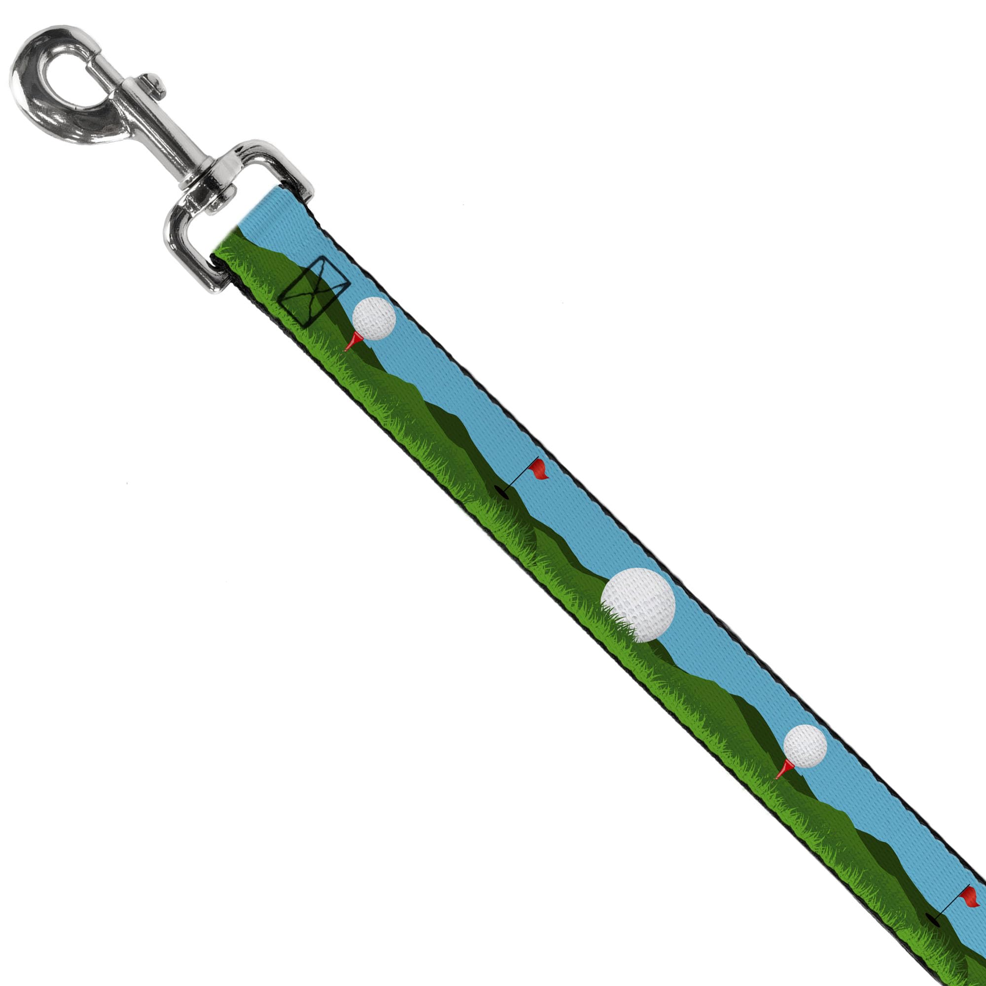 Dog Leash Golf Course Balls Holes Blues Greens 6 Feet Long 1.5 Inch Wide