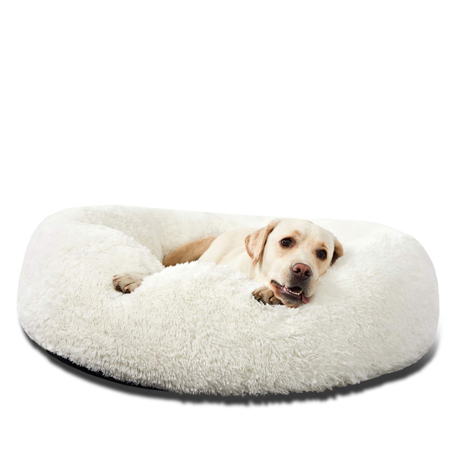 Hachikitty Calming Donut Cuddler Dog Bed, Indoor Puppy Bed For Large Dogs, 30''