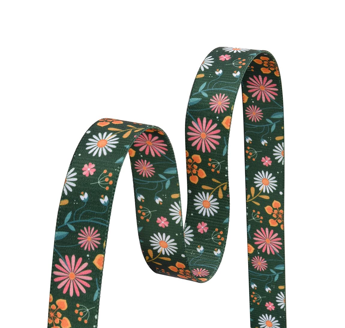 Mihqy Dog Collar And Leash Set With Bohemia Floral Tribal Geometric Patterns - Soft Ethnic Style Collar Adjustable For Small Medium Large Dogs(Dark Green Flower Set,S)