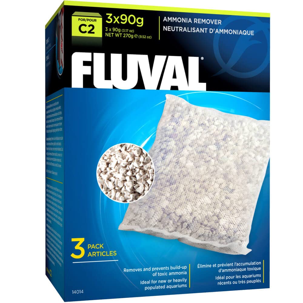 Fluval C2 Ammonia Remover, Replacement Aquarium Filter Media, 3-Pack, 14014