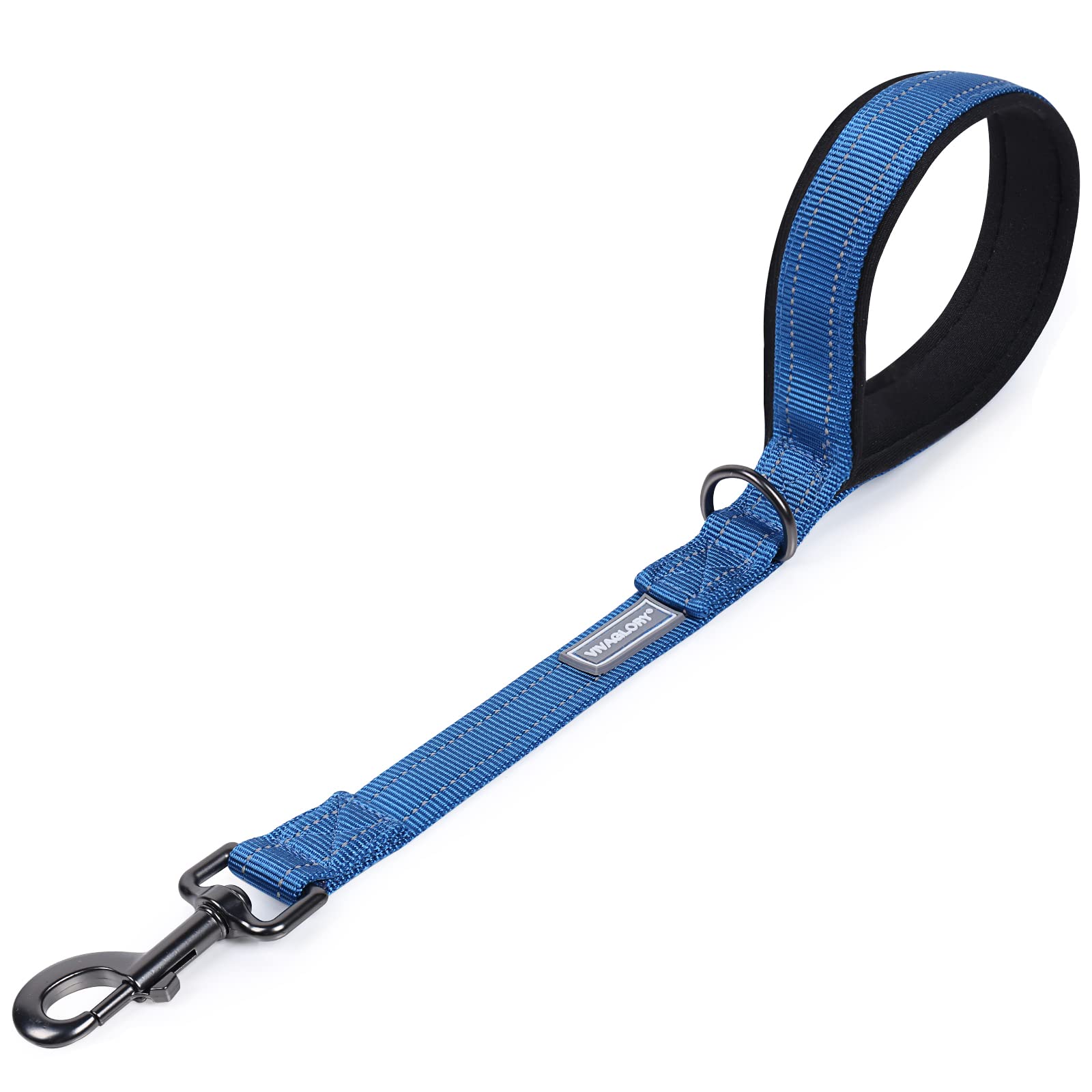 Vivaglory Short Dog Leash For Medium & Large Dogs, 18Inch, Blue
