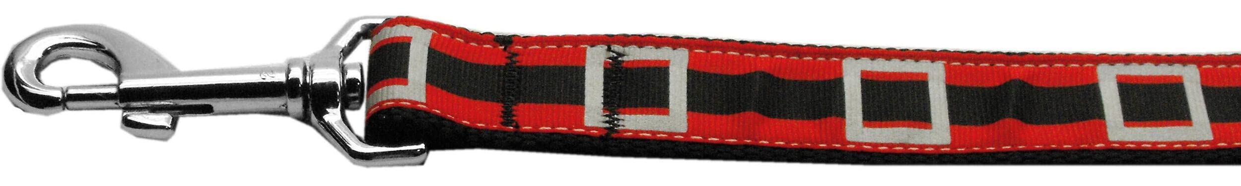 Christmas Pet Dog & Cat Nylon Collar or Leash, "Santa Belt" 5/8" w x 4 ft. leash