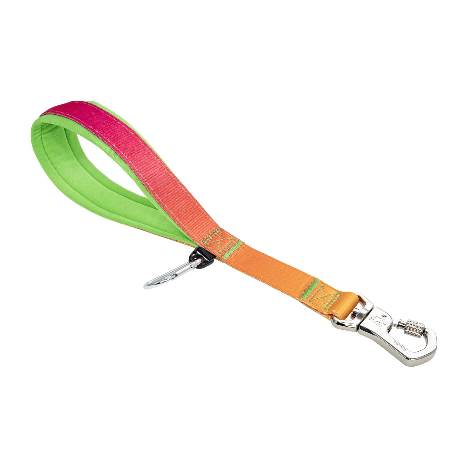 Tspro Dog Training Leash With Sturdy Metal Buckle, 14 Inches Short Leash For Large Dogs, Comfortable Padded Handle (Orange - Red