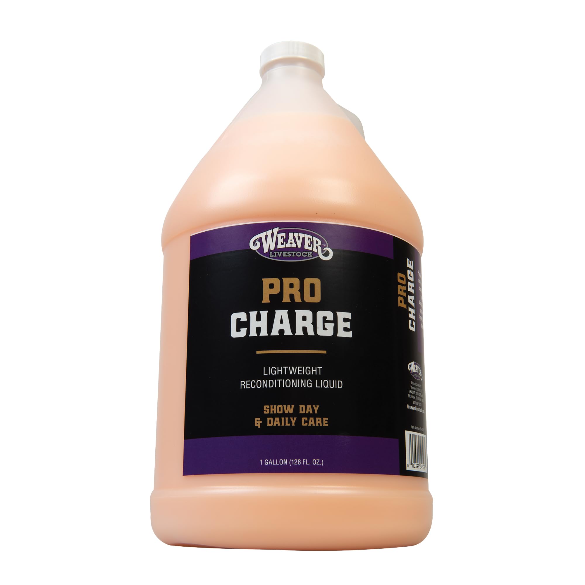 Weaver Livestock ProCharge Reconditioning Liquid, Hide Hair, Wool Shampoo to Revive, Nourish and Restore, Daily Use, Cattle Show